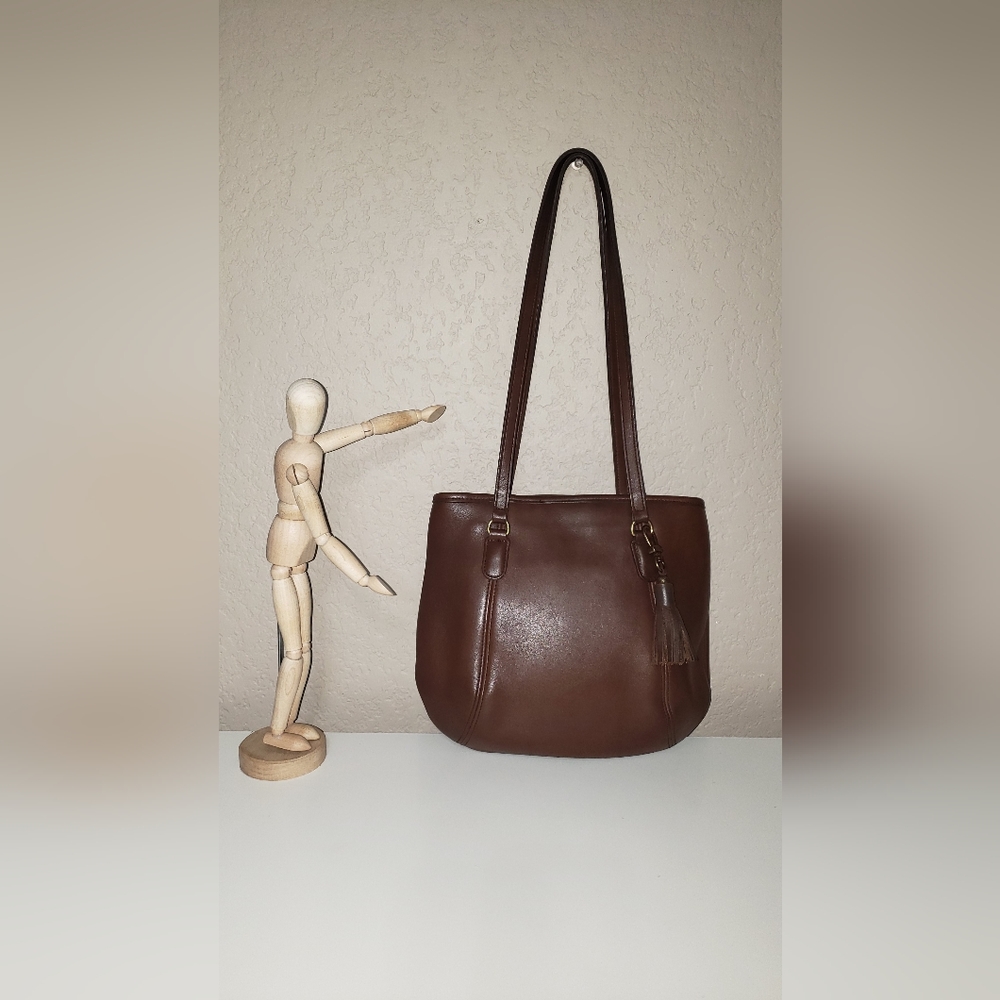 Vintage Coach Mahogany Medium Framed Pouch 9996